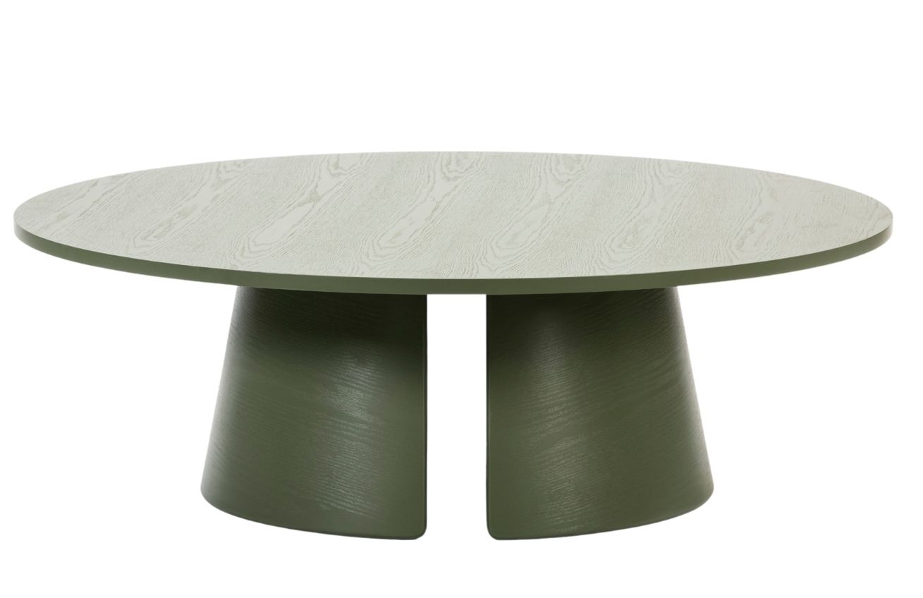 Zelený jasanový kulatý konferenční stolek Teulat Cep 110 cm Teulat