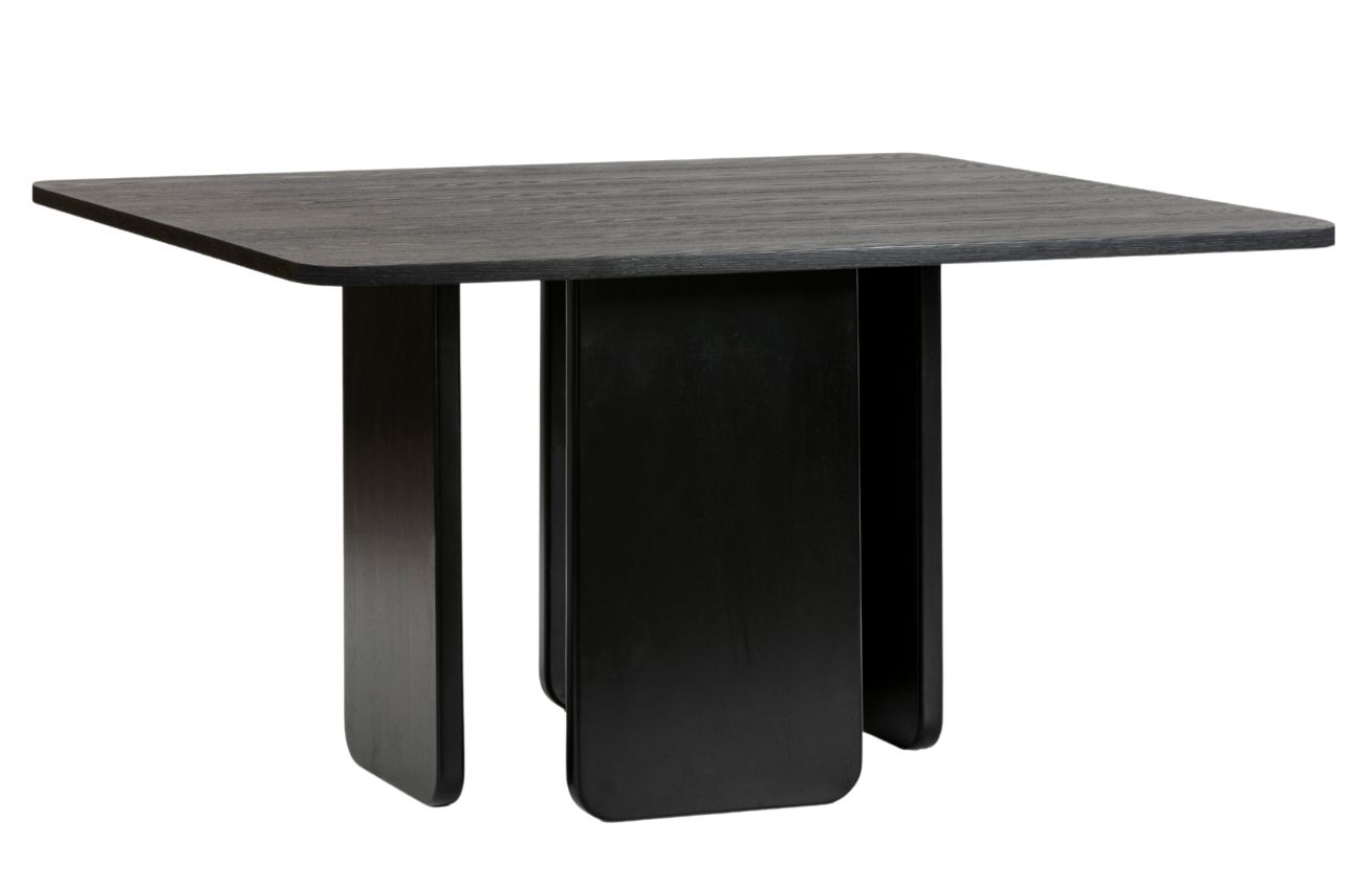 Černý jasanový jídelní stůl Teulat Arq 137 x 137 cm Teulat