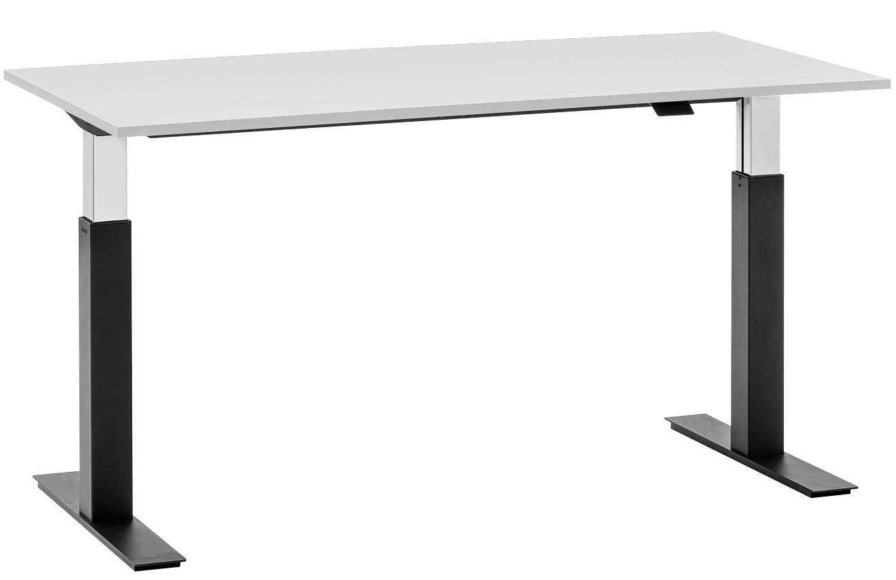Bílý výškově nastavitelný kancelářský stůl MARA FOLLOW 120 x 70 cm Mara