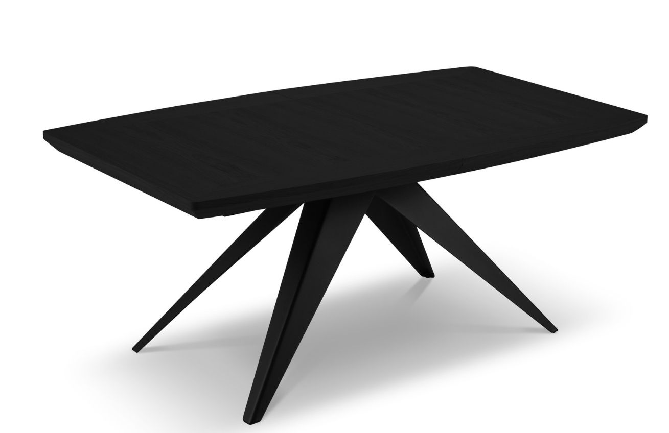 Černý dubový rozkládací jídelní stůl Windsor & Co Sky 100 x 200-300 cm Windsor & Co
