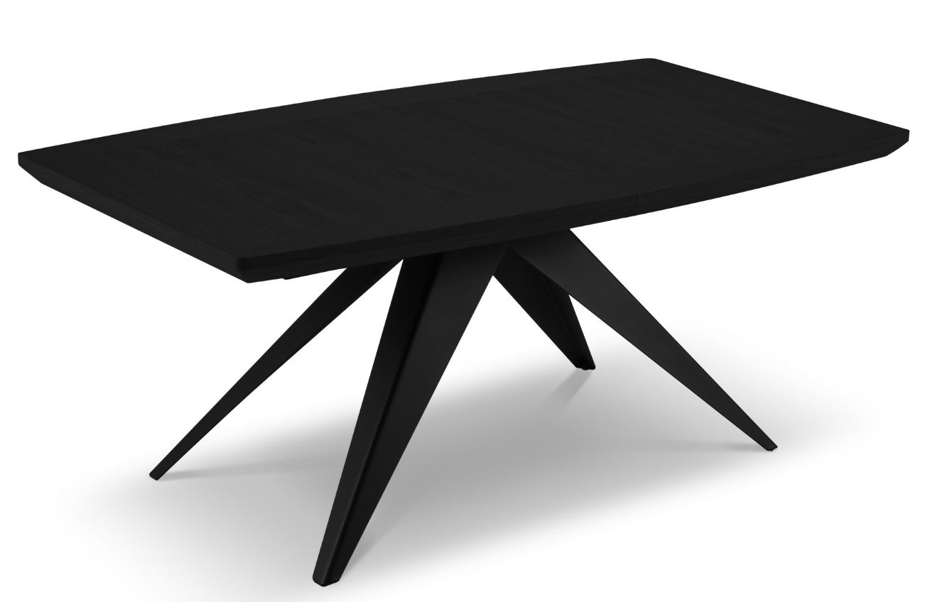 Černý dubový rozkládací jídelní stůl Windsor & Co Sky 100 x 180-280 cm Windsor & Co