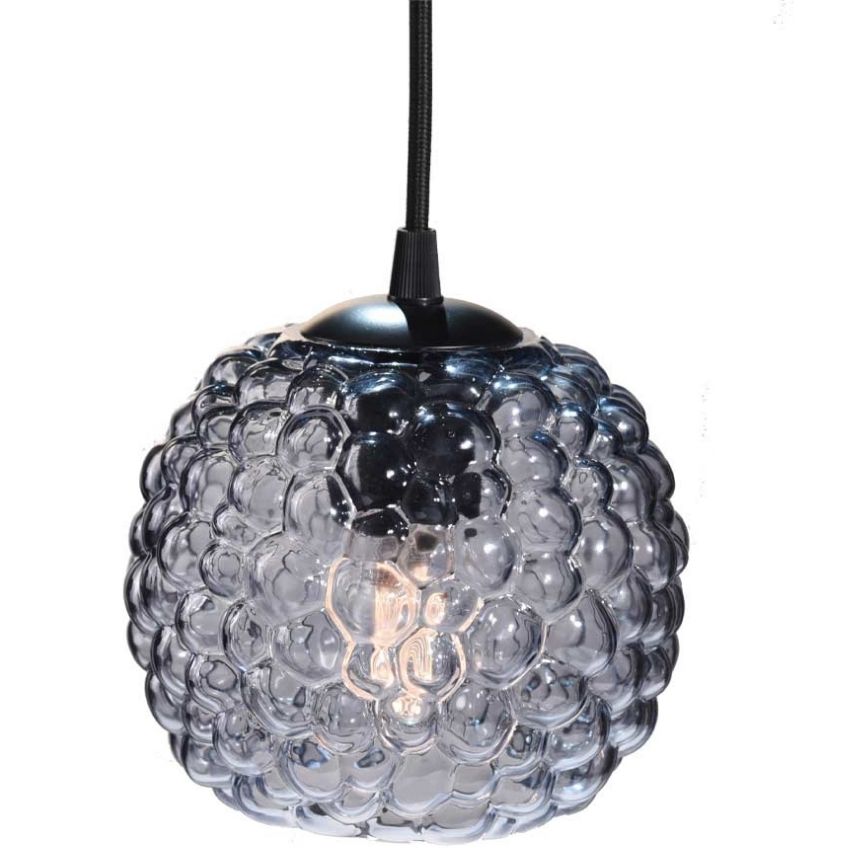 Kouřově šedé skleněné závěsné světlo Halo Design Grape 15 cm Halo Design