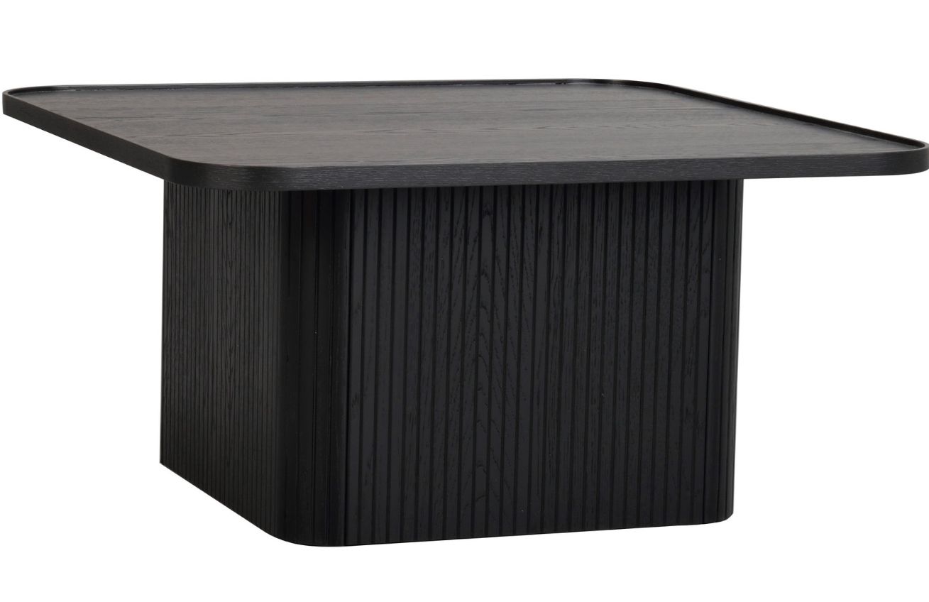 Černý dubový konferenční stolek ROWICO SULLIVAN 80 x 80 cm ROWICO