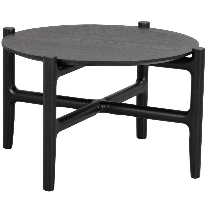 Černý dubový konferenční stolek ROWICO HOLTON 55 cm ROWICO