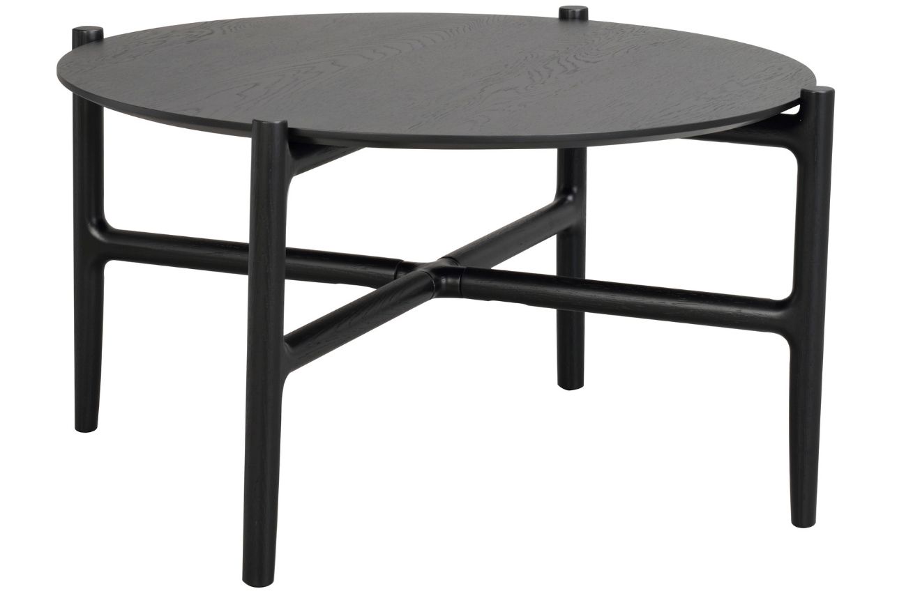 Černý dubový konferenční stolek ROWICO HOLTON 80 cm ROWICO