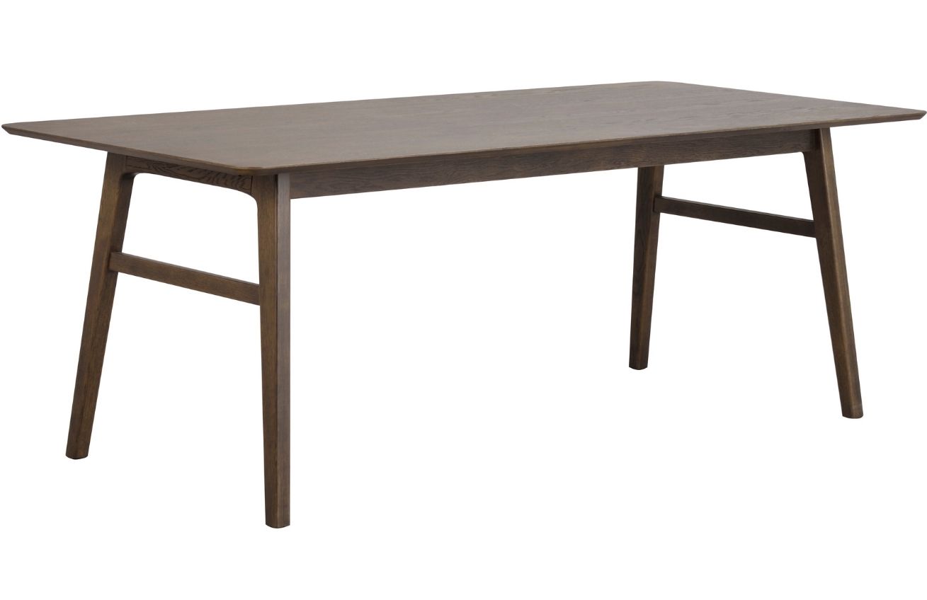 Tmavě hnědý dubový jídelní stůl ROWICO NAGANO 205 x 95 cm ROWICO