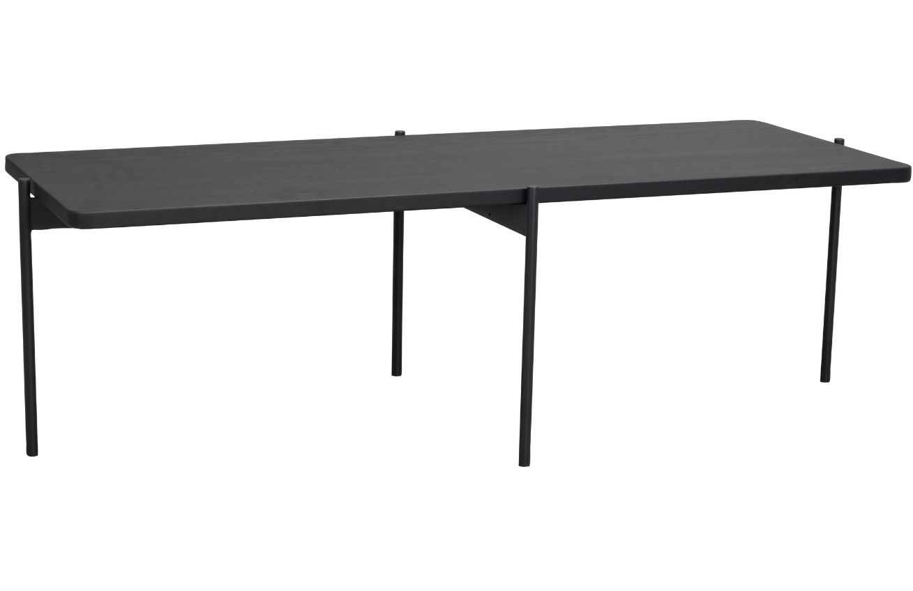 Černý jasanový konferenční stolek ROWICO SHELTON 145 x 60 cm ROWICO