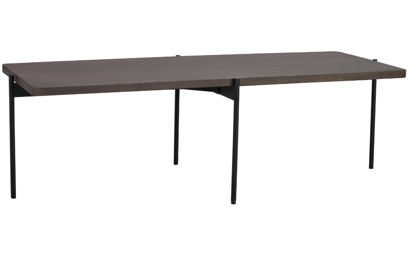 Hnědý  jasanový konferenční stolek ROWICO SHELTON 145 x 60 cm ROWICO