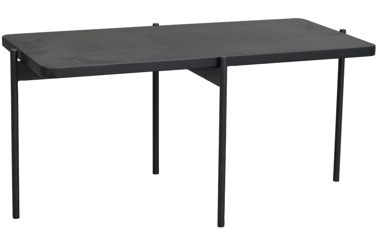 Černý jasanový konferenční stolek ROWICO SHELTON 95 x 50 cm ROWICO