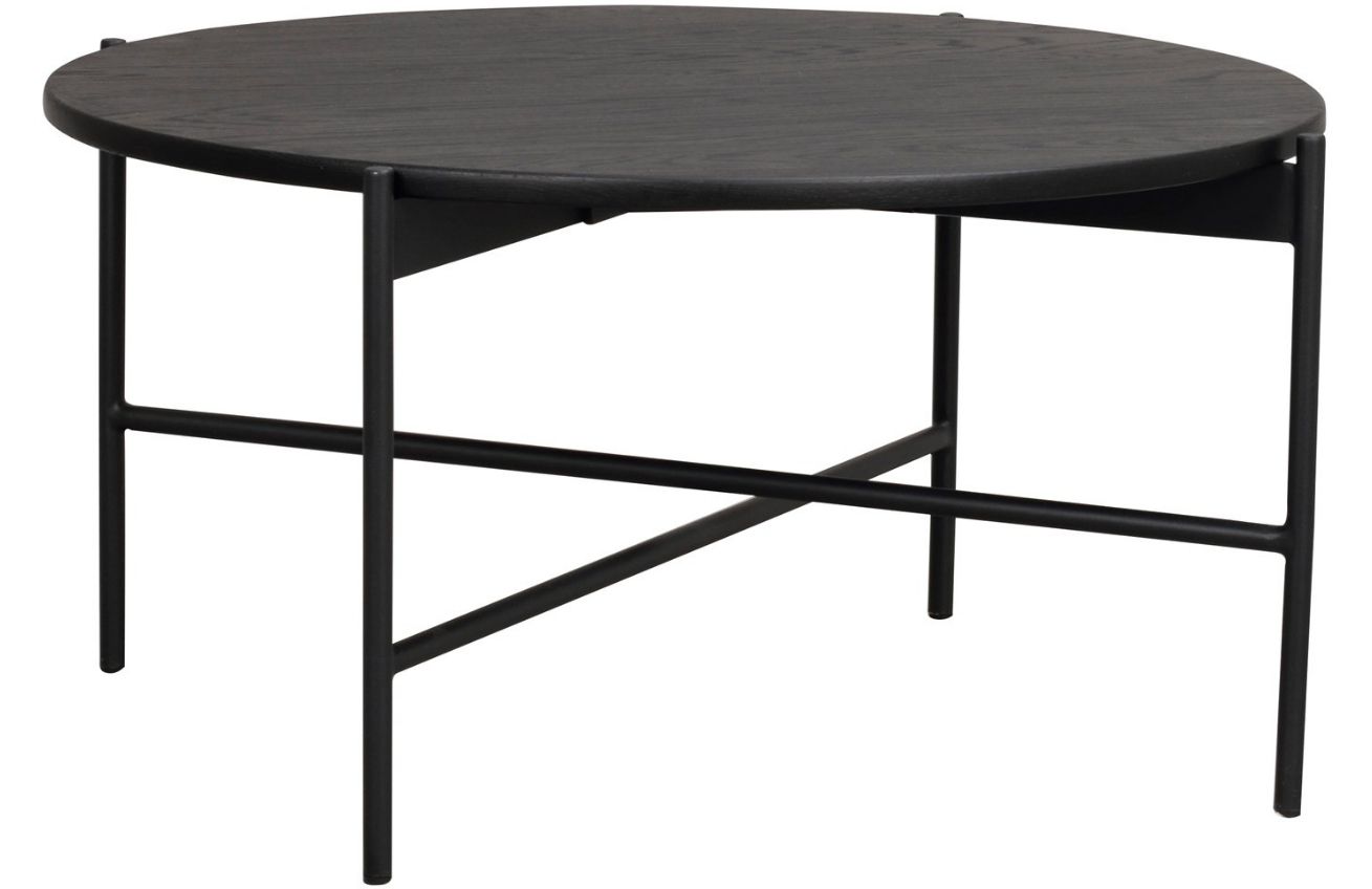 Černý dubový konferenční stolek ROWICO SKYE 89 cm ROWICO