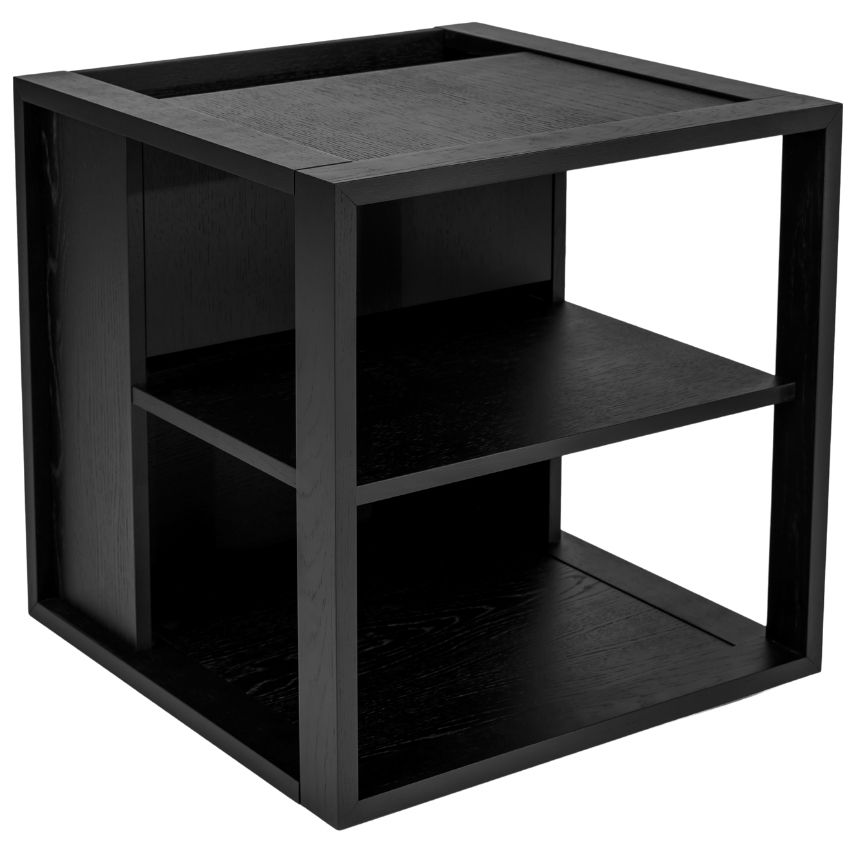 Černý dubový odkládací stolek Woodman Cube 50 x 50 cm Woodman