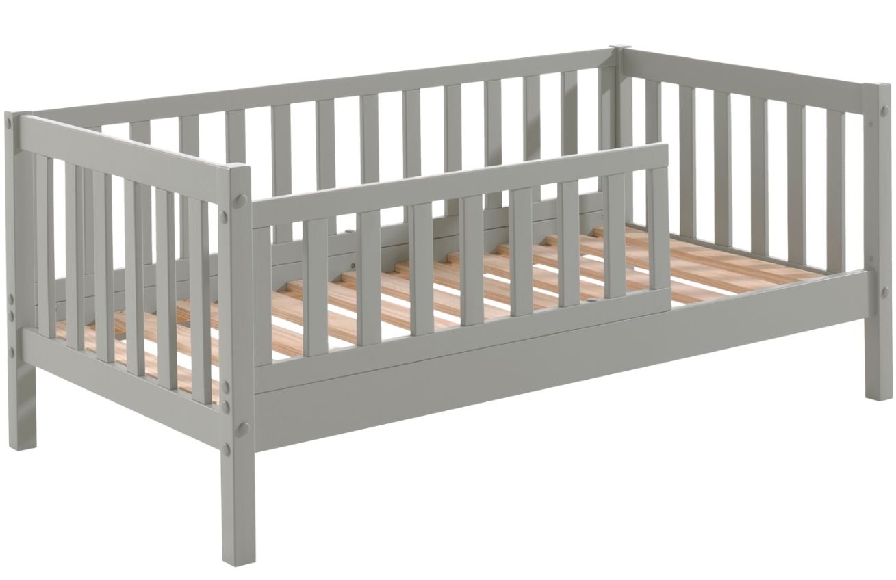 Šedá borovicová dětská postýlka Vipack Billy 70 x 140 cm Vipack