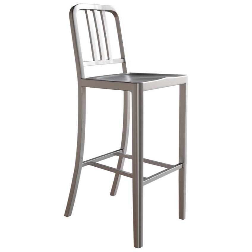 Stříbrná kovová barová židle Miotto Apere 76 cm MIOTTO