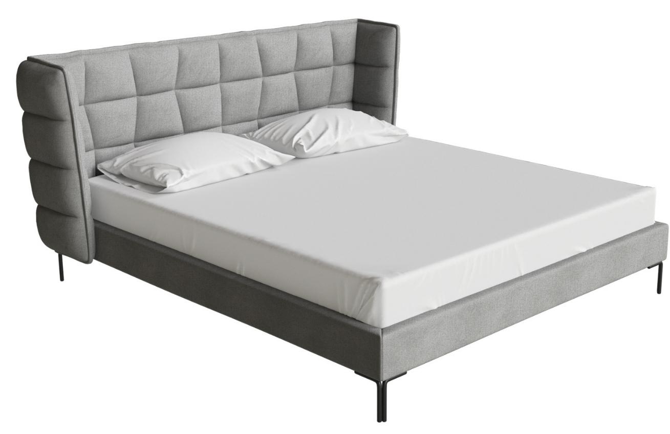 Šedá látková dvoulůžková postel Miotto Monza 180 x 200 cm MIOTTO