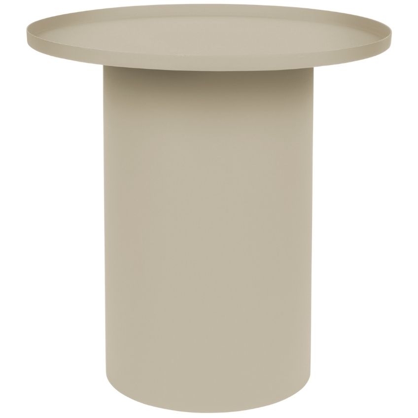White Label Living Krémově bílý matný kovový odkládací stolek WLL SVERRE 45