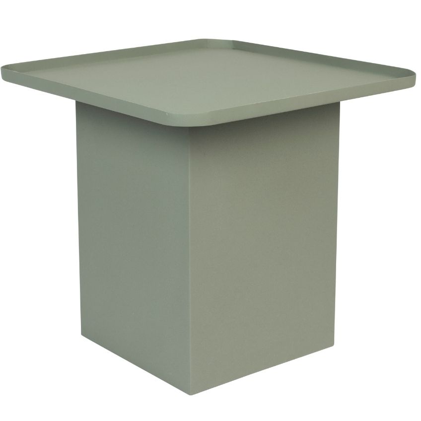 White Label Living Zelený matný kovový odkládací stolek WLL SVERRE 44 x 44 cm White Label Living