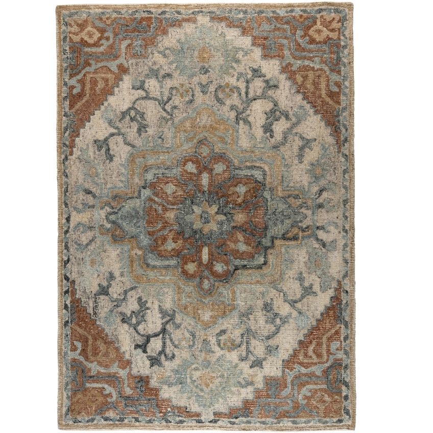 Modro hnědý látkový koberec DUTCHBONE AMORI 160 x 230 cm Dutchbone