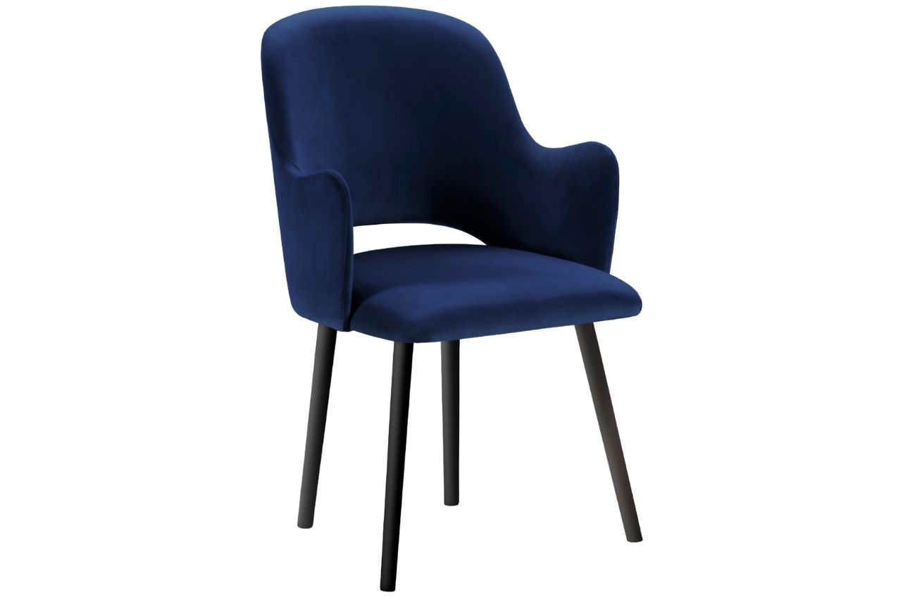 Královsky modrá sametová jídelní židle MICADONI MARIN MICADONI