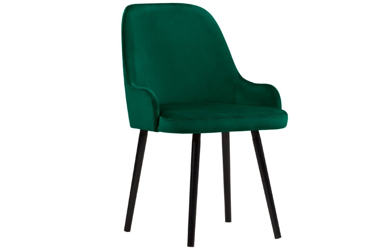 Tmavě zelená sametová jídelní židle MICADONI FLINT MICADONI