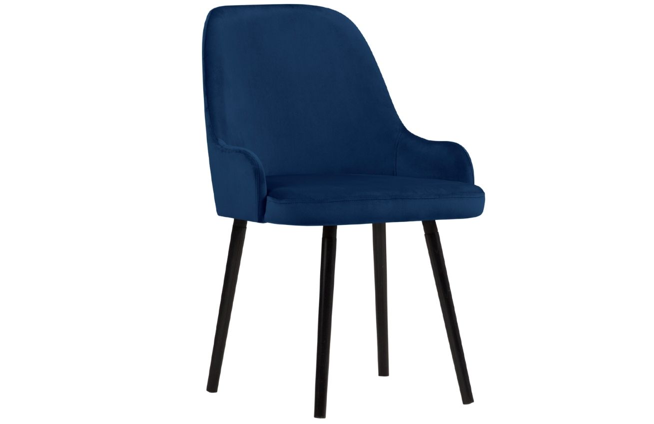 Královsky modrá sametová jídelní židle MICADONI FLINT MICADONI