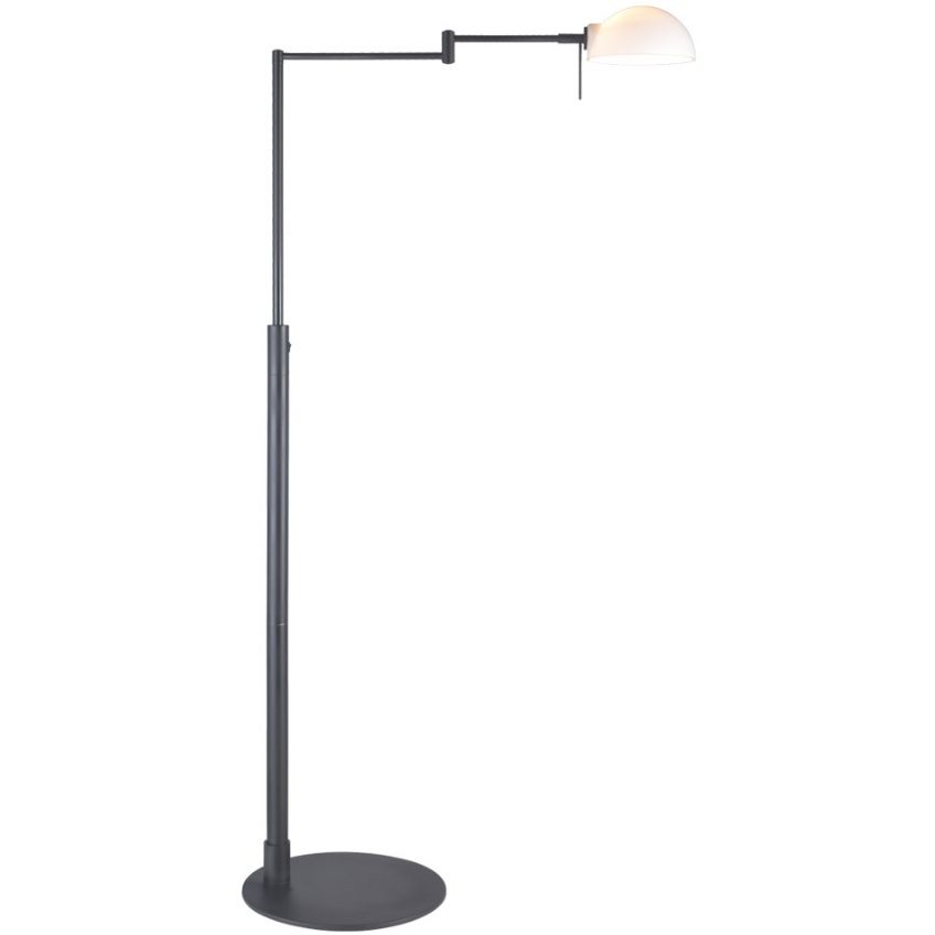 Černá skleněná stojací lampa Halo Design Kjobenhavn 123 cm Halo Design