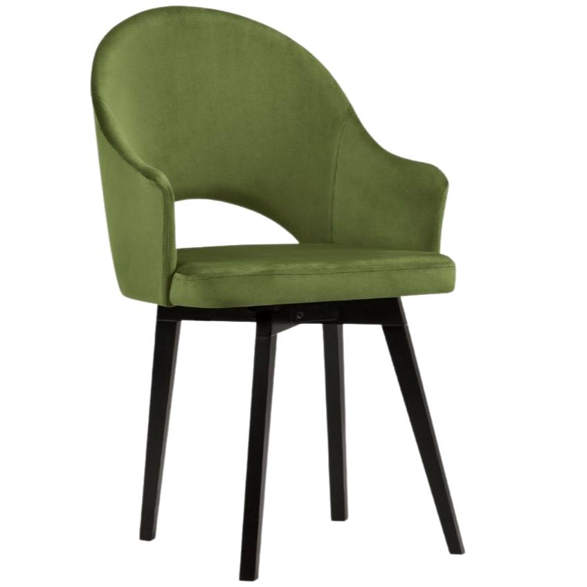 Zelená sametová jídelní židle MICADONI GABRO Micadoni