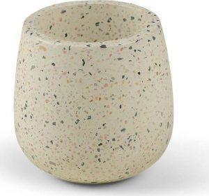 B&iacute;l&yacute; květin&aacute;č Le Bonom Terrazzo