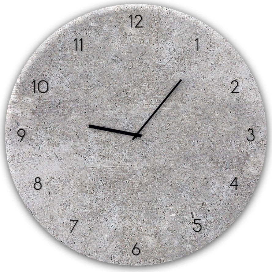 Nástěnné hodiny Styler Glassclock Concrete II