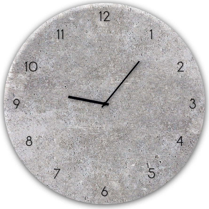 Nástěnné hodiny Styler Glassclock Concrete II