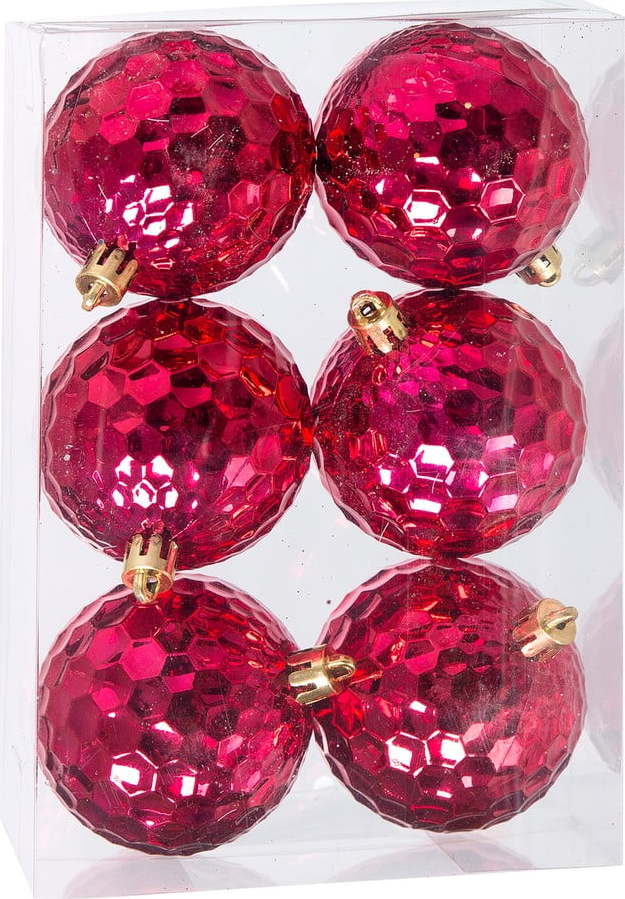 Sada 6 růžových dekorativních baněk Unimasa Unimasa