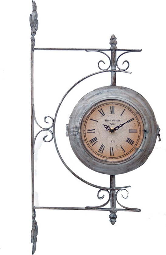 Šedé nástěnné hodiny Antic Line Hotel de Ville Antic Line