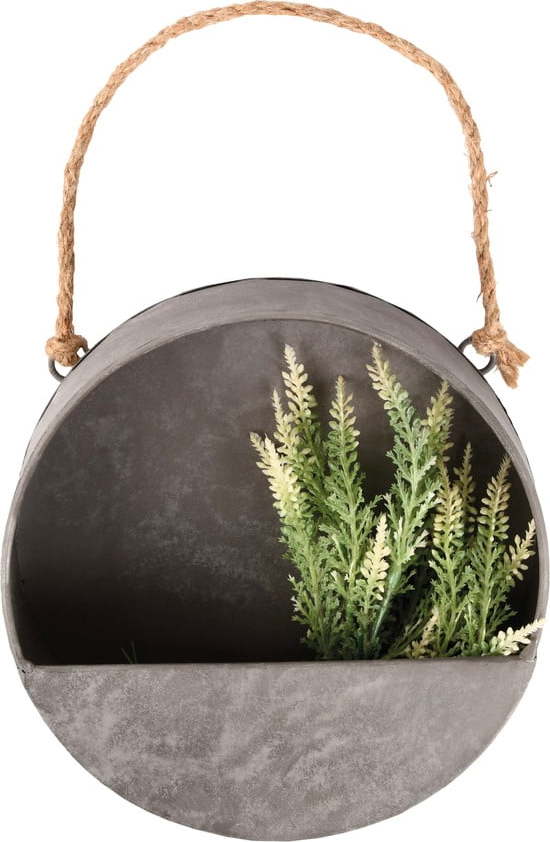 Šedý nástěnný květináč Esschert Design