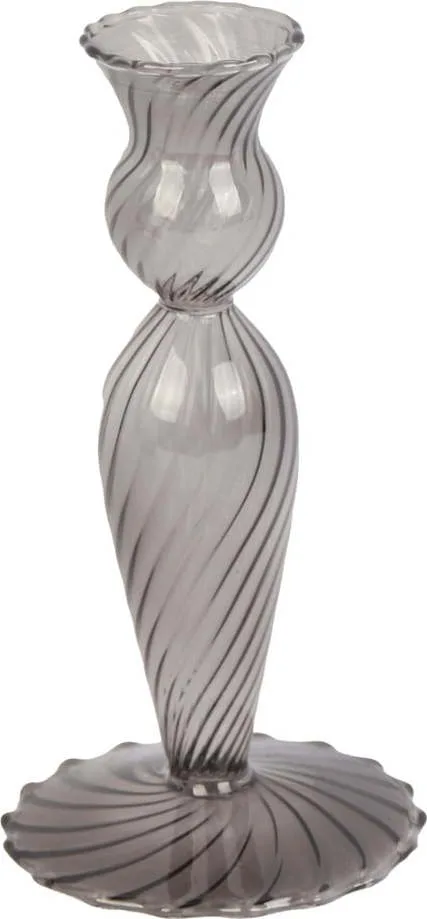 Skleněný svícen PT LIVING Swirl, výška