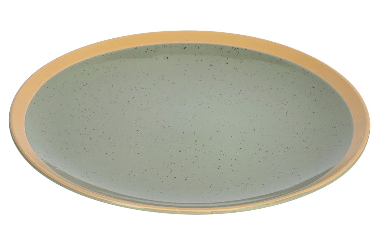 Tmavě zelený keramický dezertní talíř Kave Home Tilia 20