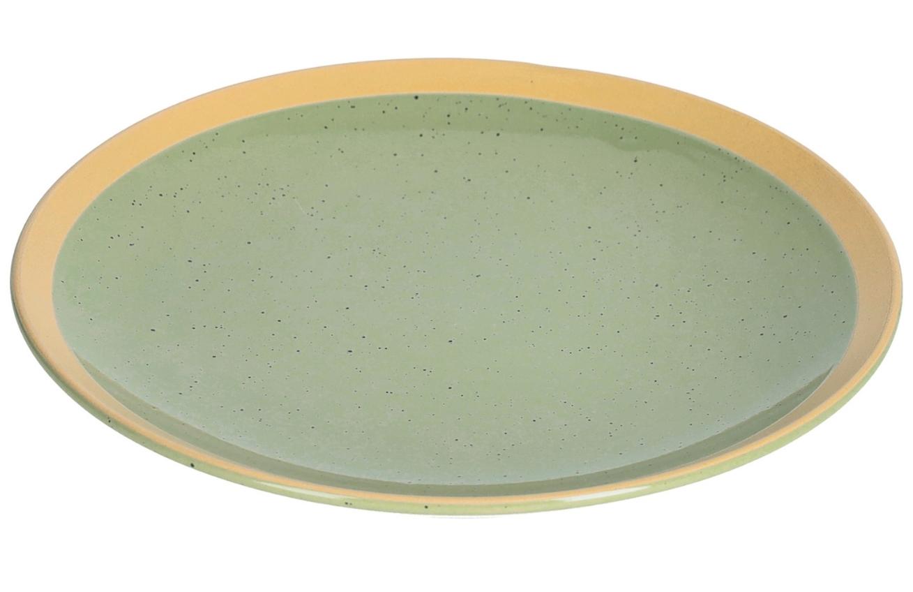 Světle zelený keramický dezertní talíř Kave Home Tilia 20