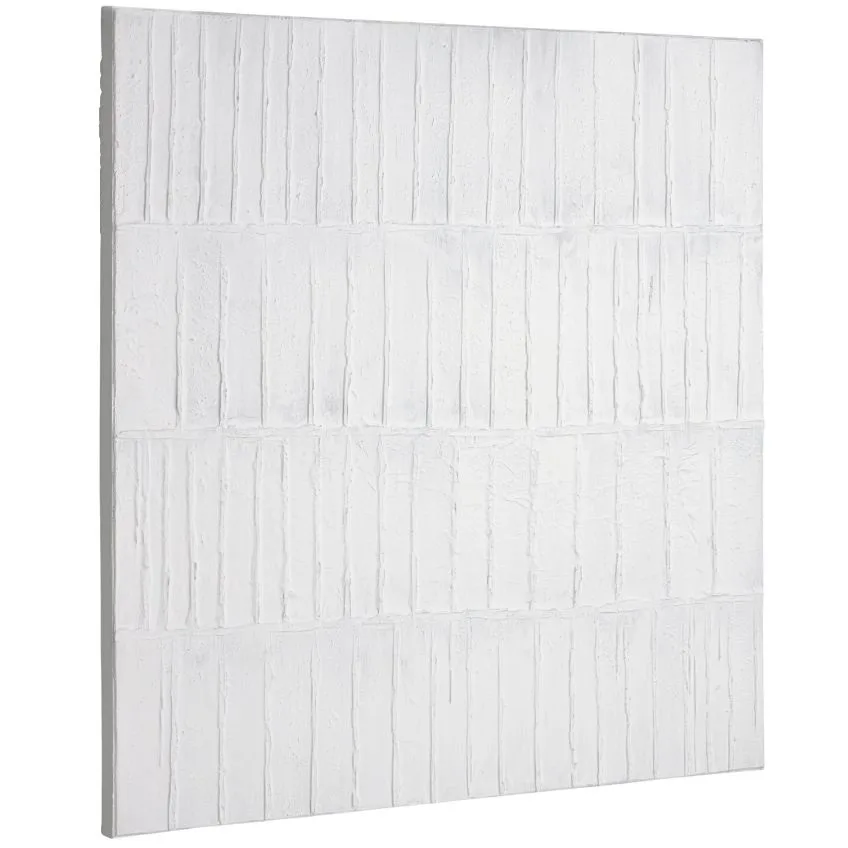 Kave Home Šedo bílý obraz Basilisa 90 x 90 cm