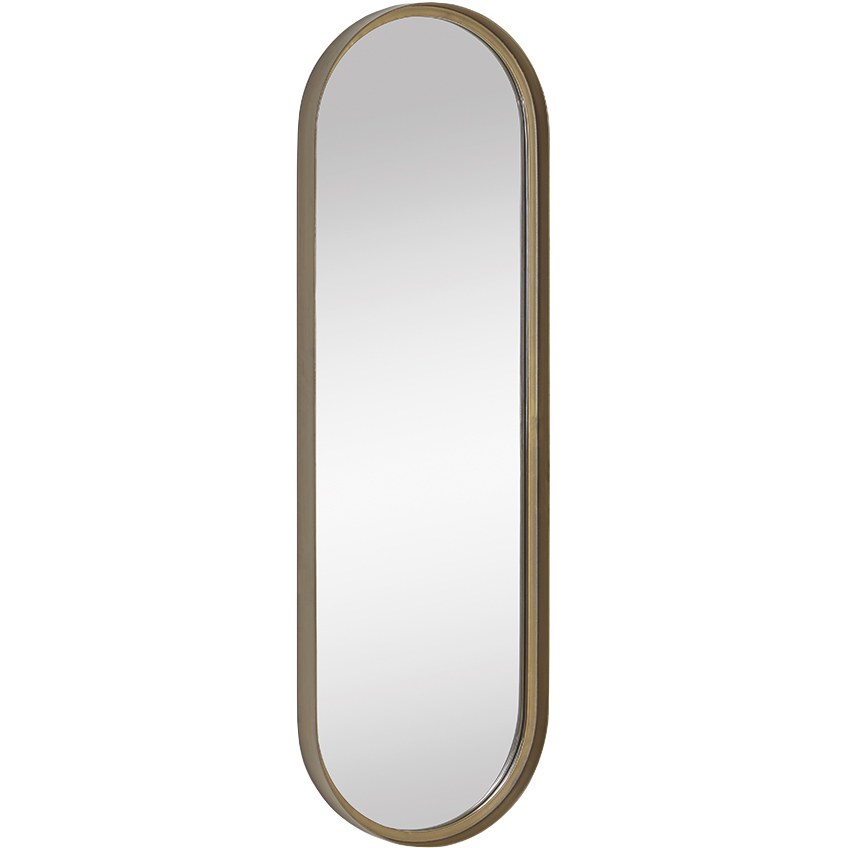 Zlaté kovové závěsné zrcadlo Kave Home Tiare 31 x 101 cm Kave Home