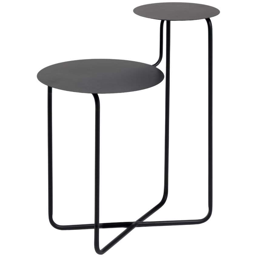 Černý kovový odkládací stolek Kave Home Vidalita 25/35 cm Kave Home