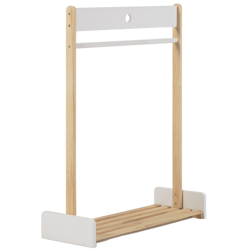 Bílý borovicový dětský stojací věšák Kave Home Adelaine 100 x 80