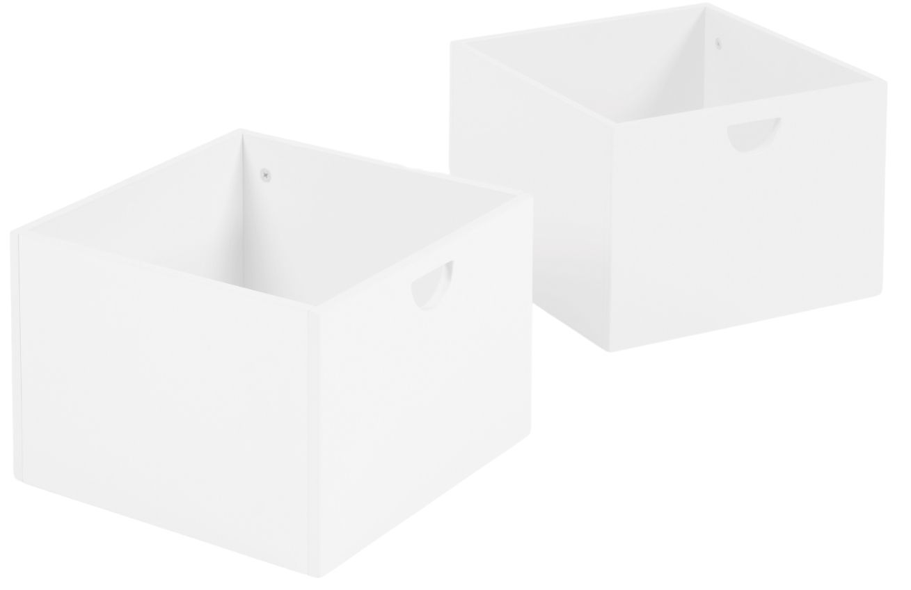 Set dvou bílých lakovaných úložných boxů Kave Home Nunila 36 x 25 cm Kave Home