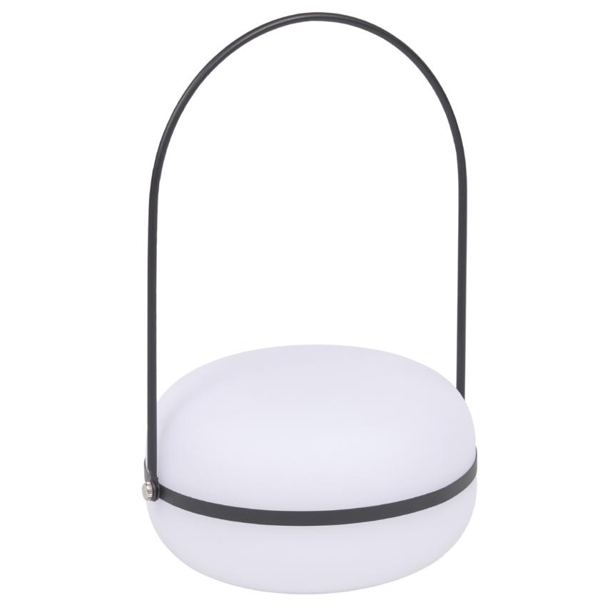 Bílo černá plastová přenosná venkovní lampa Kave Home Tea Kave Home