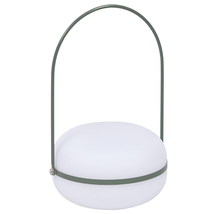 Bílo zelená plastová přenosná venkovní lampa Kave Home Tea Kave Home