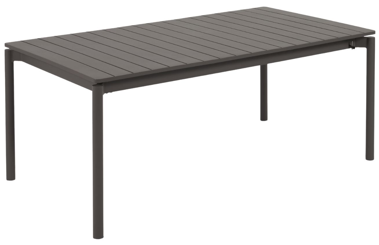 Matně černý kovový zahradní rozkládací stůl Kave Home Zaltana 180/240 x 100 cm Kave Home