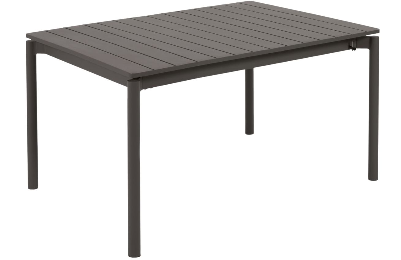 Matně černý kovový zahradní rozkládací stůl Kave Home Zaltana 140/200 x 90 cm Kave Home