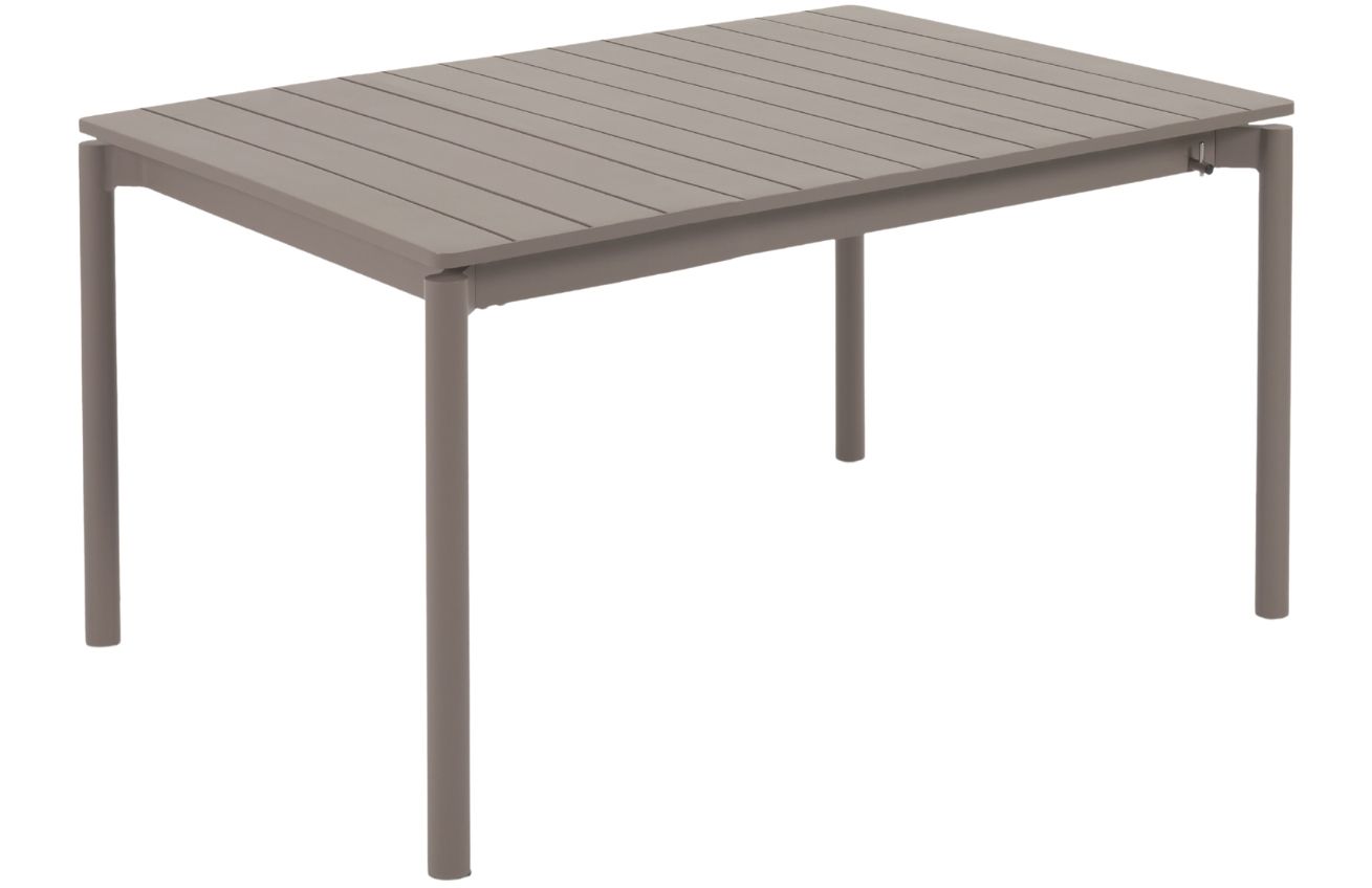 Matně hnědý kovový zahradní rozkládací stůl Kave Home Zaltana 140/200 x 90 cm Kave Home