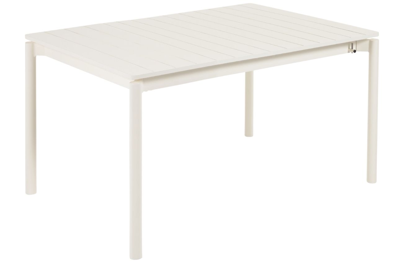 Matně bílý kovový zahradní rozkládací stůl Kave Home Zaltana 140/200 x 90 cm Kave Home