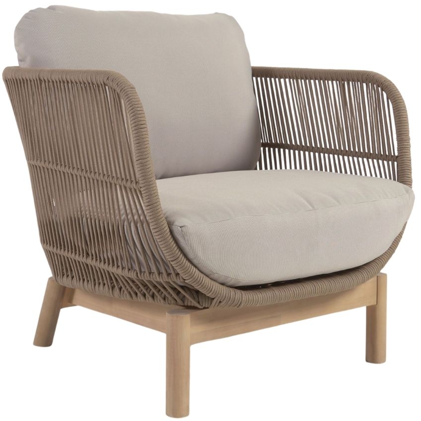 Béžové látkové zahradní křeslo Kave Home Catalina Kave Home