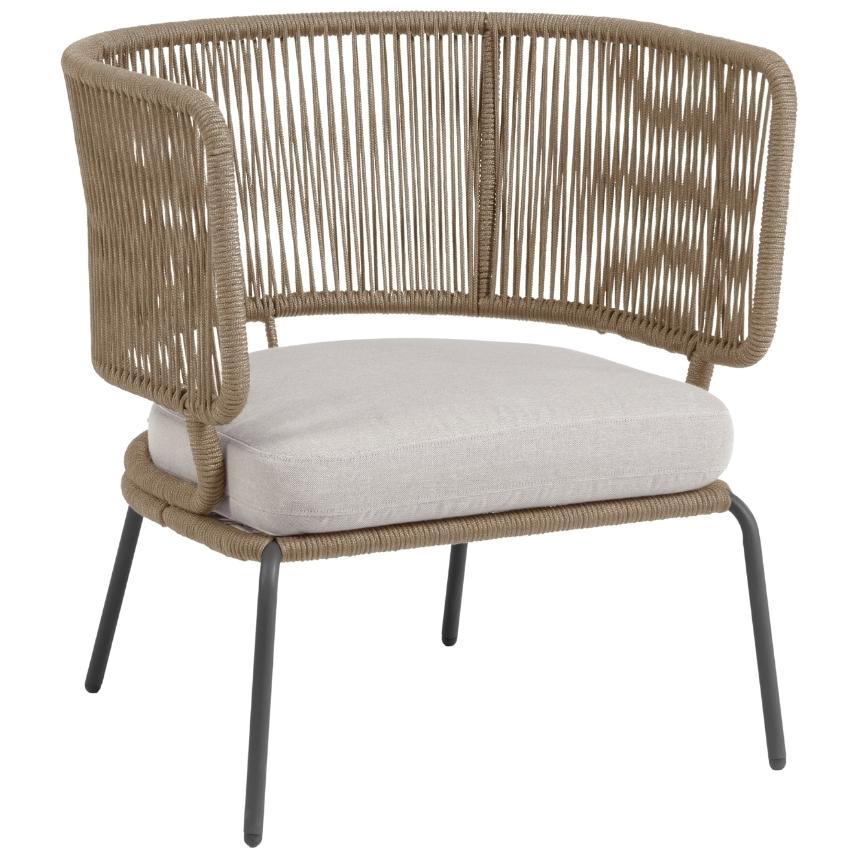 Béžové pletené zahradní křeslo Kave Home Nadin Kave Home