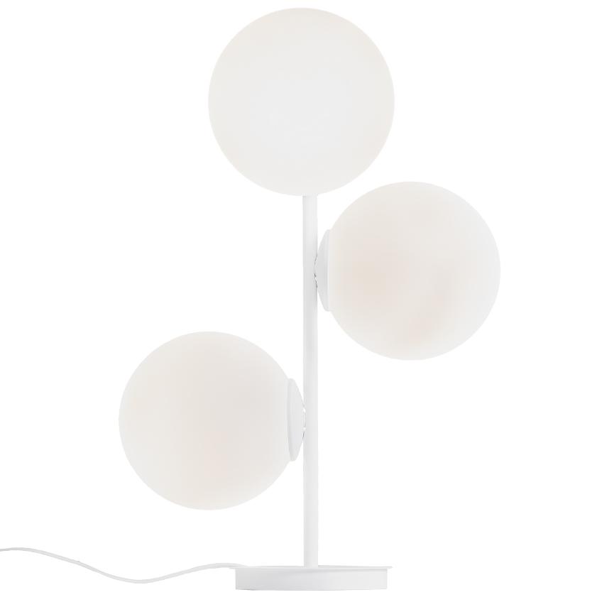 Nordic Design Bílá skleněná stolní lampa Bubbly Nordic Design