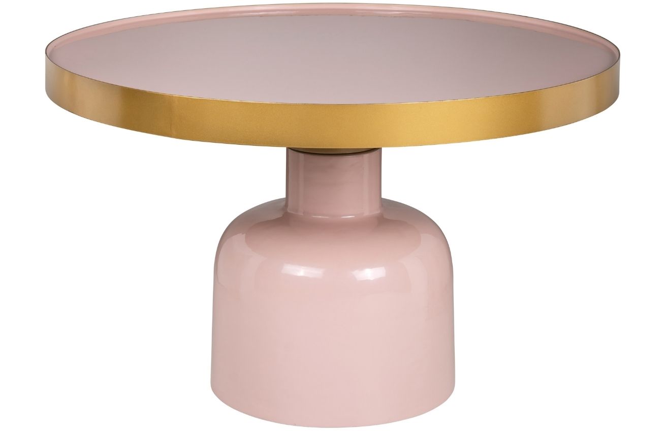 Růžový kovový konferenční stolek Richmond Candy 77 cm Richmond